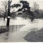 Flood waters receding, Eastville Park 1968. Photo courtesy Viv Robertson.